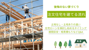 後悔のない家づくり・注文住宅を建てるまでの流れ