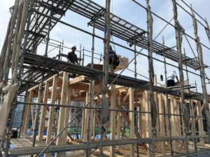 3月27日に上棟したつくば市Ａさんの家