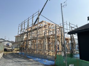 3月27日に上棟したつくば市Ａさんの家
