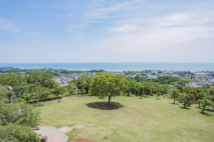 海と山がある場所